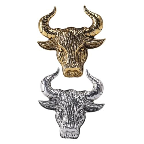 Beaupretty Rinderbrosche für Damen Vintage Tierbrosche Legierung Chinesische Brustnadel für Pullover Kleider und Schals von Beaupretty