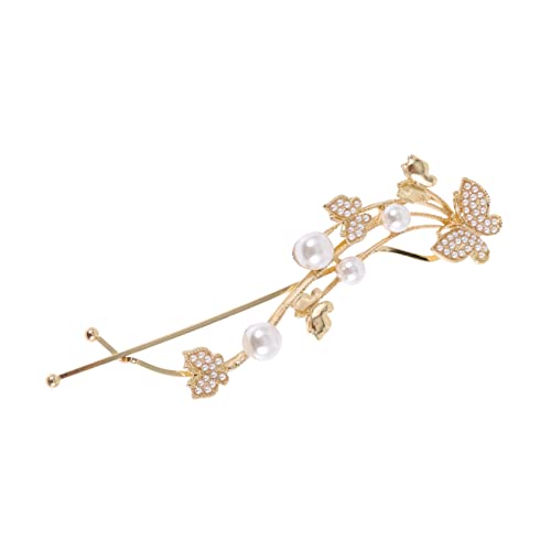 Beaupretty 2stücke Perlen Haarschmuck Schmetterling Haarklammer Haarspangen Für Frauen Mit Perlen Haar Clips Schmuck Für Hochzeit Büro Party von Beaupretty