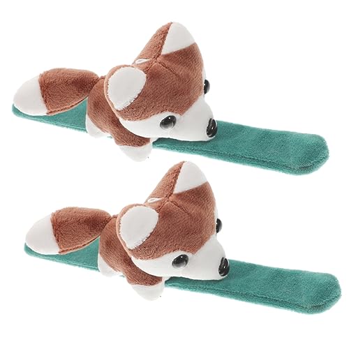 Beaupretty 2stücke Tier-schlagarmbänder Hund Form Stofftiere Für Gastgeschenke Schnapparmbänder Partygeschenke Mottoparty-geschenke Armbänder in Großen Stückzahlen von Beaupretty