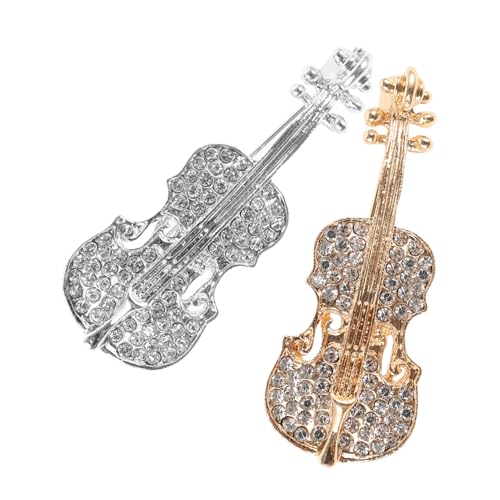 Beaupretty 2Stücke Violine Brosche Damen Anstecknadel Schmuck für Kleidung Elegant Langlebig Schal Rucksack Hochwertige Verarbeitung von Beaupretty