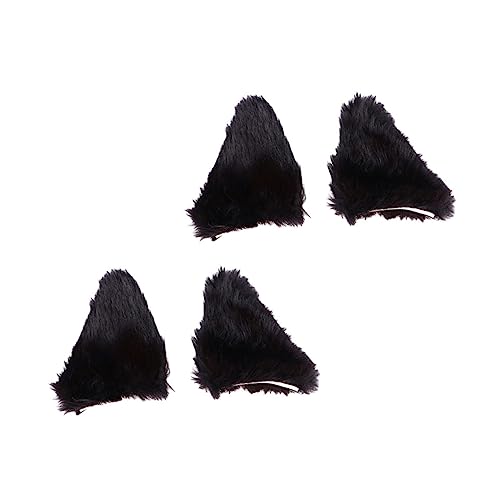Beaupretty 2paare Katzenohr Haarspange Halloween Party Plüsch Tierohr Haarspange Schöne Für Mädchen Cosplay Party Accessoires Geburtstagsgeschenk von Beaupretty
