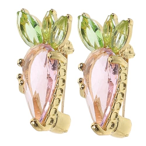 Beaupretty 2pcs Strassstone Karottenhemd Brosche Pin Mini Sicherheitsanlagen Pin Knöpfe Pullover -schalclips Für Handwerk Hochzeitskleid DIY -projekt Projekt von Beaupretty