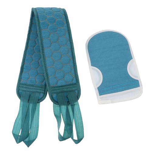 Beaupretty Peeling-handschuhe Rückenbürsten-set Badetuch Reibetuch für Die Dusche Handschuhe Hautmassage von Beaupretty