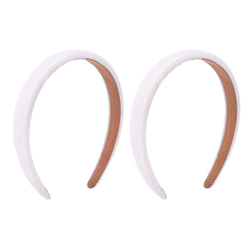 Beaupretty 2st Stirnband Haarband Aus Schwammstoff Stirnbänder Haarspangen Gepolsterter Haarreifen Glatte Haarbänder Nicht Frauen Schwamm Haarband Bands Haarschmuck Einfacher Haarreif Weiß von Beaupretty