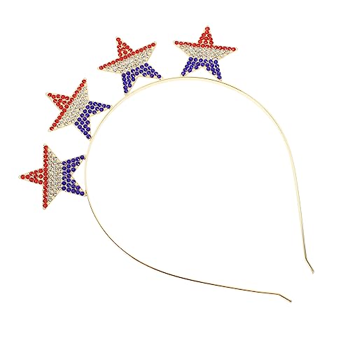 Beaupretty 2St Unabhängigkeitstag Stirnband weihnachtsdeko Legierung schmücken Flagge Kopfbedeckung Fräulein Haarschmuck von Beaupretty