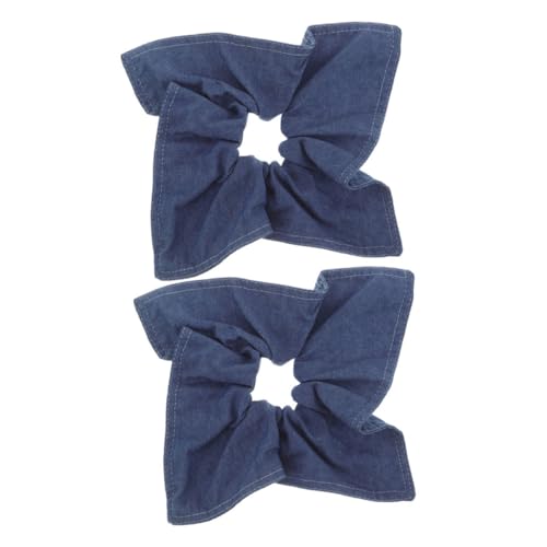 Beaupretty 2stücke Denim Blau Damen Retro Quadratisches Tuch Haarband Elastisches Band Für Verschiedene Frisuren Für Partys Und Alltag von Beaupretty