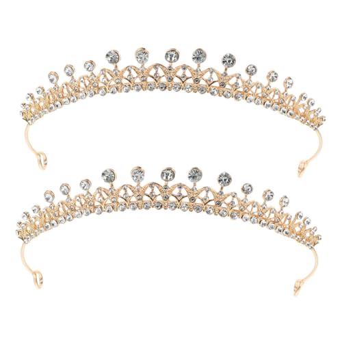 Beaupretty 2stücke Geburtstagskrone Aus Legierung Mit Strasssteinen Stirnband Für Partys Festzüge Und Abschlussbälle Haarschmuck Für Damen von Beaupretty