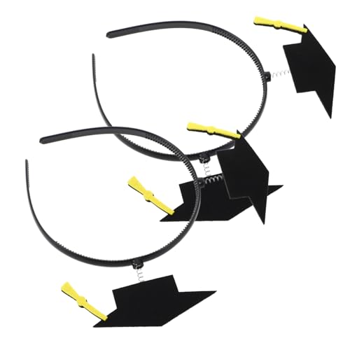 Beaupretty 2stücke Haarband Mit Junggesellenkappe Stirnband Mit Abschlusskappe Abschlussband Abschlusskappe Schulstirnbänder Abschluss-cosplay Diy-abschlusskappe Abschlussstirnband von Beaupretty