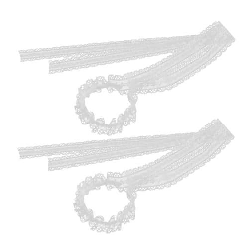Beaupretty 2stücke Haargummis Mit Spitze Elastische Haargummis Für Damen Und Mädchen Modische Haaraccessoires Für Zöpfe Und Pferdeschwänze Für Jeden Anlass von Beaupretty