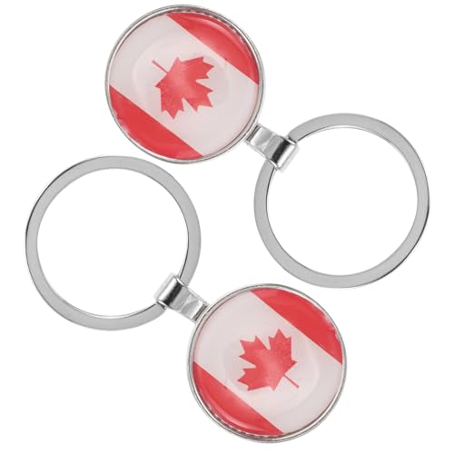 Beaupretty 2stücke Kanada Flagge Schlüsselanhänger Metall Schlüsselring Mit Patriotischem Design Für Junge Mädchen Und Erwachsene Partydekoration Und Geschenkidee von Beaupretty