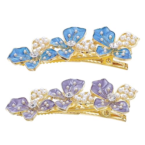 Beaupretty 2stücke Perlen Haarschmuck Clip Blumen Haarspange Mädchen Frauen Kopfschmuck Haarnadel Accessoires Für Geburtstag Weihnachten Feiertage von Beaupretty