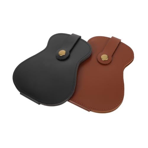 Beaupretty 2stücke Plektronhalter Aus Pu-Leder Mit Steckplätzen Für Gitarrenplektren Tragbarer Plektren-Organizer Als Schlüsselanhänger Geeignet Für Bass Ukulele Und Banjo von Beaupretty