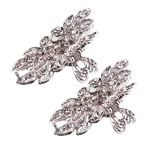 Beaupretty 2stücke Retro Rhinestone Haarspangen Blumen-haarklammern Für Damen Eleganter Haarschmuck Für Jedes Outfit Und Anlass Für Alltag Und Festliche Anlässe von Beaupretty