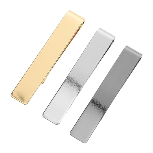 Beaupretty 3 Minimalistische Krawattenklammern Aus Edelstahl Polierte Krawattenklammern Mit Sicherem Halt Für Einen Professionellen Look – Geeignet Für Hochzeiten Meetings Und Konferenzen von Beaupretty