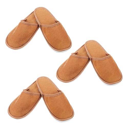 Beaupretty 3 Paare Hausschuhe Einweg-badeschuhe Einweg-hotelslipper Einweg-reisepantoffeln Pantuflas Para Hombres Indoor-einwegschuhe Hotel Pantoffel Reisen Superfeine Faser Sanft Handtuch von Beaupretty