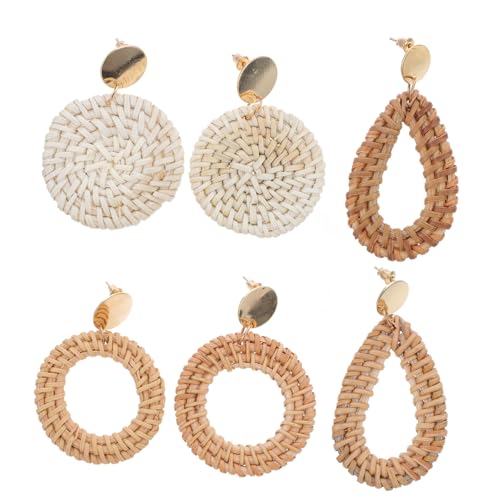 Beaupretty 3paare Modische Ohrringe Dekorative Ohrstecker Schicke Ohrstecker Elegant Für Party Geburtstag Valentinstag Jahrestag Alltag Einkaufen Tanzparty Strand von Beaupretty