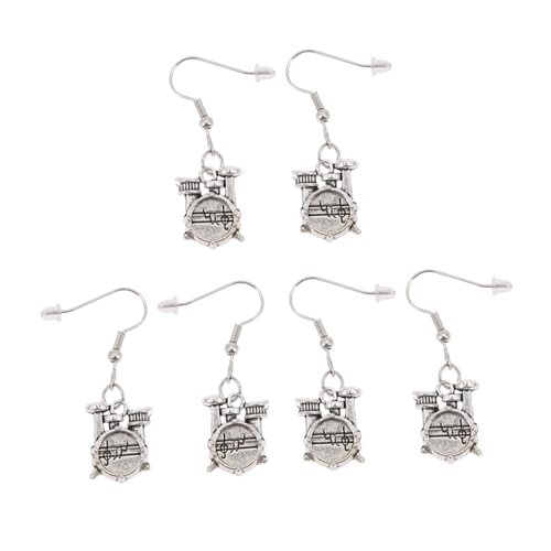 Beaupretty 3 Paare Ohrringe im Drum Set Design Extravaganter Musikinstrument Schmuck für Frauen und Mädchen für Partys und Besondere Anlässe von Beaupretty