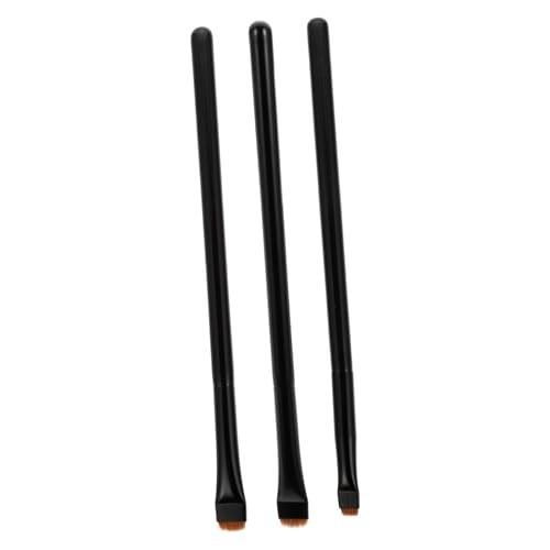 Beaupretty 3 STÜCKE Teiliges Eyeliner Pinsel Set mit Holzgriff Flache Schräge Klingenpinsel Präzise Kosmetik Make up Brush für Augen Make up Langlebig und Vielseitig für Profi Anfänger von Beaupretty