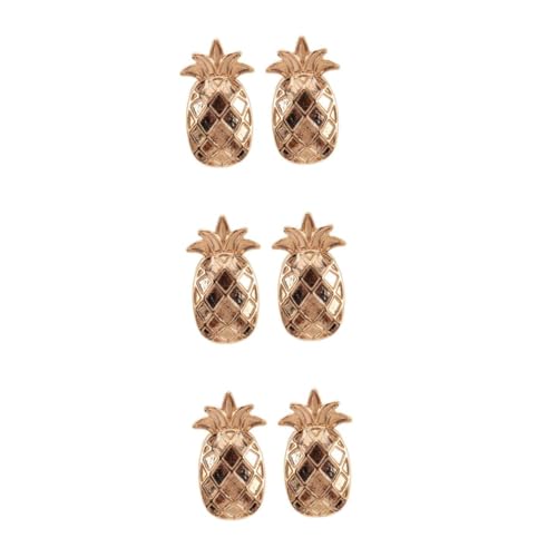 Beaupretty 3 Sätze Ananas Brosche Umhang Kragennadel Obst Schal Clips Ananas Anstecknadel Ananas Frucht Anstecknadeln Hut Brosche Ohrstecker Schal Clips Hut 2 Stück * 3 von Beaupretty