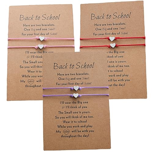 Beaupretty 3 Sätze Armband-kartenset Mütter Mama Armbänder Tochter Armband Zierlich Mutter Aus Für Klein Verstellbares Tochterarmband Tochter-accessoire Geflochtenes Seil von Beaupretty