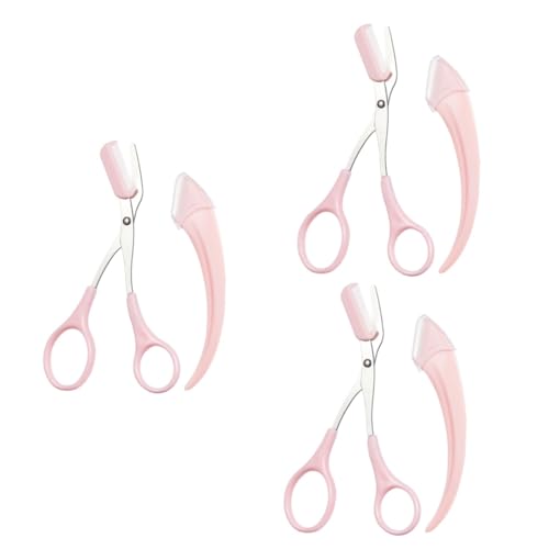 Beaupretty 3 Sätze Augenbrauen-Trimmer Mini-Schere Für Augenbrauen Augenbrauen-kit Anzüge Für Männer Mini-Werkzeuge Augenbrauenschere Mit Kamm Gesichtswerkzeug Tragbar Rostfreier Stahl Mann von Beaupretty