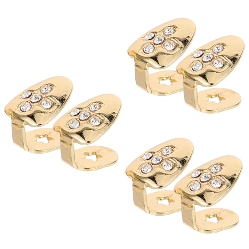 Beaupretty 3 Sätze Metallzahn Grills Für Hip Hop Party Glitzernde Zahnkappen Goldene Zahnaccessoires Für Männer Frauen Stilvolle Grillzubehör Für Partys Veranstaltungen 2 Stück * 3 von Beaupretty