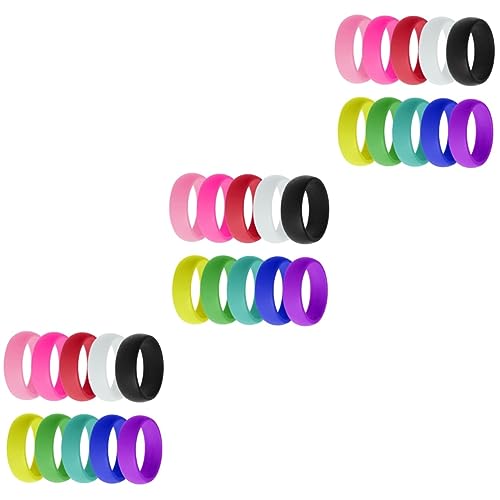 Beaupretty 3 Sätze Silikonring Silikon Ehering 10 Stück * 3 von Beaupretty