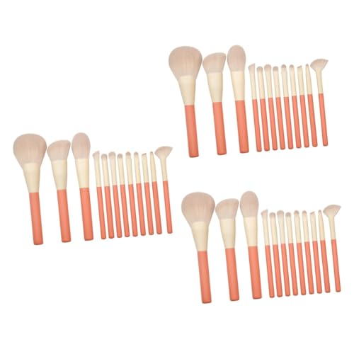 Beaupretty 3 Sätze à 12 Stück Make-up-pinsel-set Tragbarer Make-up-pinsel Augenpinsel Gesichtsbürsten Concealer Pinsel Kosmetikpinsel Für Mädchen Puderpinsel Suite Mischen Holzgriff von Beaupretty