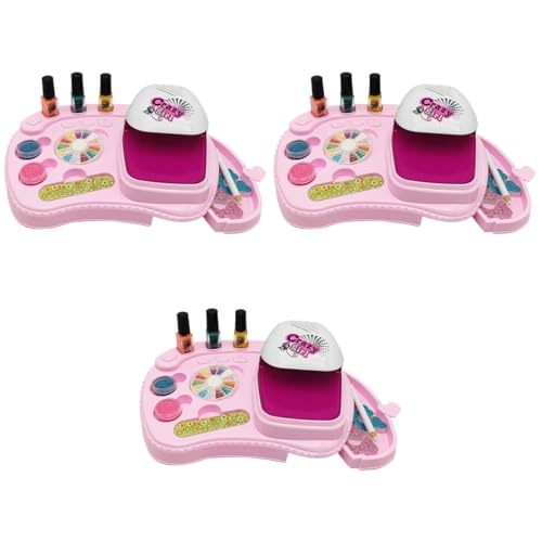 Beaupretty 3 Sätze Nail-art-set Spielzeug Kosmetisches Spielzeug Für Kinder Nagelkunst-dekorationsset Kindernagelkunstset Für Mädchen Nagellack-set Für Mädchen Plastik Geschenk Nagelpolitur von Beaupretty