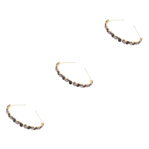 Beaupretty 3 Stk Haarspangen für Frauen Braut Haarspange Mode-Haarreifen Haarklammern für Frauen haarschmuck Stirnband eleganter Haarreif Strasssteine Kopfbedeckung f18 von Beaupretty