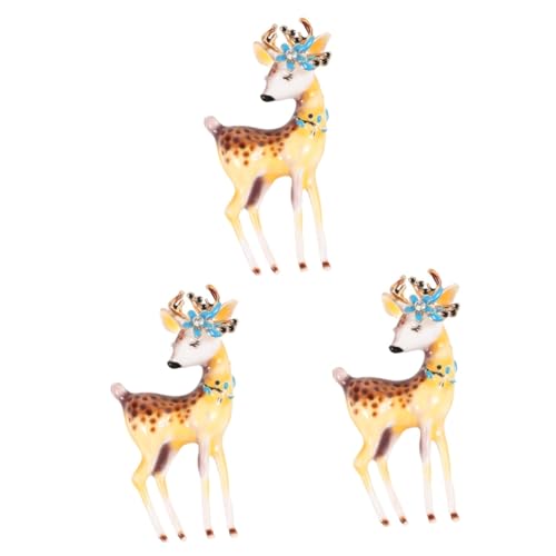 Beaupretty 3 Stück Adorable Deer Brosche Legierung Süße Anstecknadel für Kleidung Rucksäcke und Hüte Modisches Accessoire für Damen Einfach zu Befestigen und Vielseitig Einsetzbar von Beaupretty