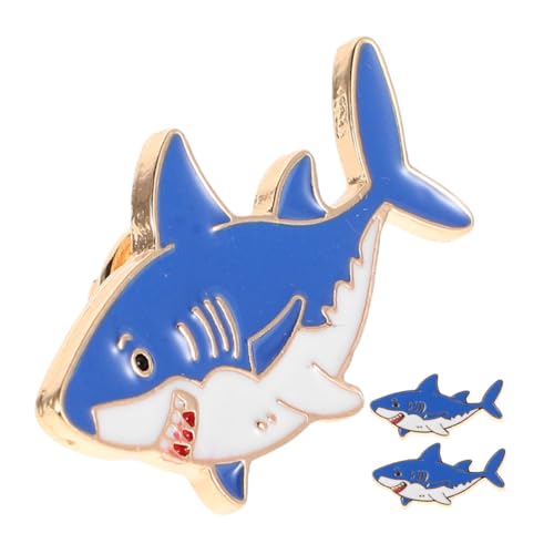 Beaupretty 3 Stück Anstecknadeln Zinklegierung Niedliche Cartoon Tier Broschen Vielseitiges Meeresleben Zubehör für Rucksäcke Jacken Taschen Einfache Befestigung Abzeichen von Beaupretty