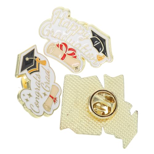 Beaupretty 3stücke Graduierungs Kreative Emaille Anstecknadeln Mit Abschlusskappen-design Für Jacken Und Taschen Hochwertige Broschen Für Abschlussfeiern von Beaupretty