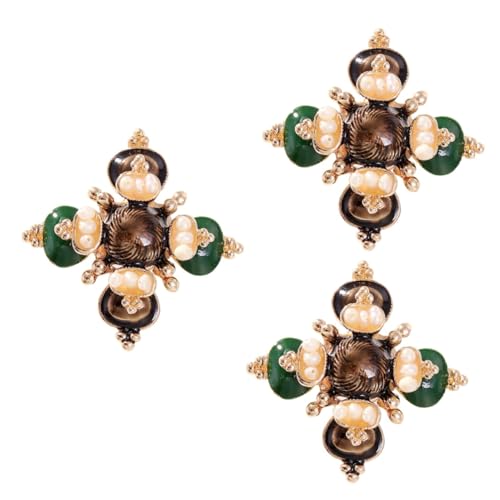 Beaupretty 3 Stück Barock Perlenbrosche Kreuz Anstecknadel Damenbrosche für Jacken und Mäntel Geschenkidee für Frauen zu Geburtstag Valentinstag Muttertag Verarbeitet und Formstabil von Beaupretty