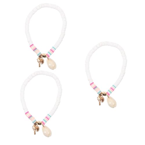 Beaupretty 3 Stück Beaded Anklet für Frauen mit Pendant Anpassbares Fußkettchen Schmuckstück für Strandpartys Festivals und Alltag Perfektes für Besondere Anlässe von Beaupretty
