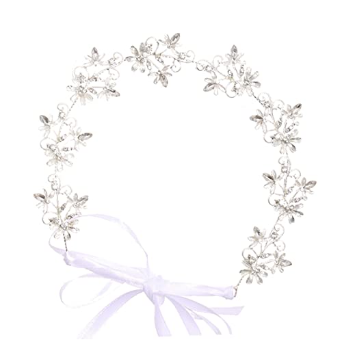 Beaupretty 3st Blumenstirnband Stirnband Haarschmuck Für Mädchen Hochzeit Strass-stirnbänder Für Frauen Hochzeit Glitzer Kopfschmuck Hochzeit Brautkopfschmuck Fräulein Strand Ranke Legierung von Beaupretty