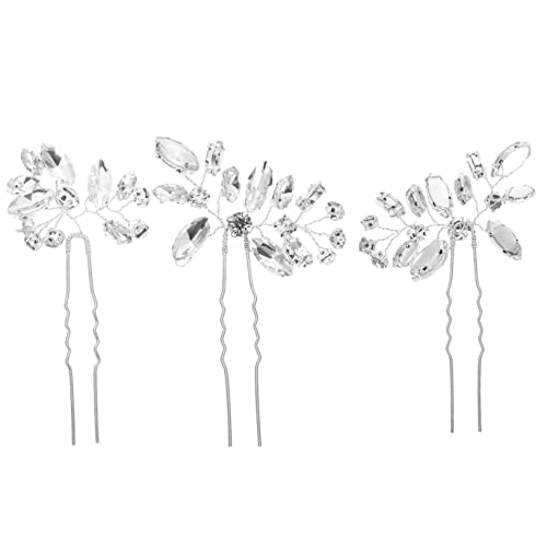 Beaupretty 3 Stück Braut Haarschmuck Set Teiliges Wasserfall Haarspitzen Design Eleganter Haarschmuck für Hochzeiten Haarpins für Damen für Besondere Anlässe von Beaupretty