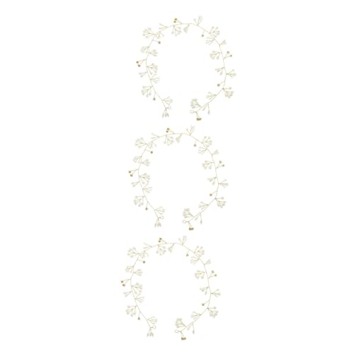 Beaupretty 3st Braut Hochzeit Haarreben Brauthaarrebe Perlen Für Haare Abschlussball-accessoires Rave-accessoires Für Frauen Hochzeitshaarrebe Für Bräute Kristallperlen Abs Strasssteine von Beaupretty