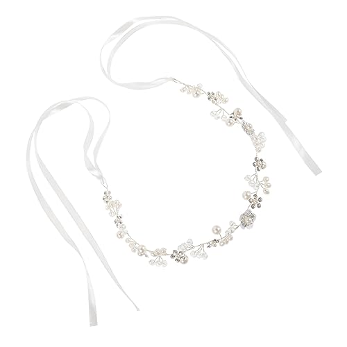 Beaupretty 3st Braut Stirnband Kopfbedeckung Schmuck Strass Braut Hochzeit Kristall Haarrebe Hochzeit Kopfschmuck Kristall-hochzeits-stirnband Strass-stirnbänder Mosaik Nylon Perle von Beaupretty