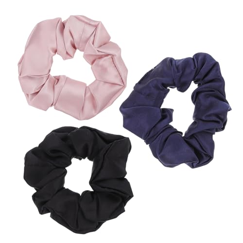 Beaupretty 3 Stück Elastische Seiden Haargummis in Schwarz und Lotusrosa Schonend für Haarbruch Vielseitige Haarstyling Accessoires für Damen und Mädchen Angenehm zu Tragen Armband Geeignet von Beaupretty