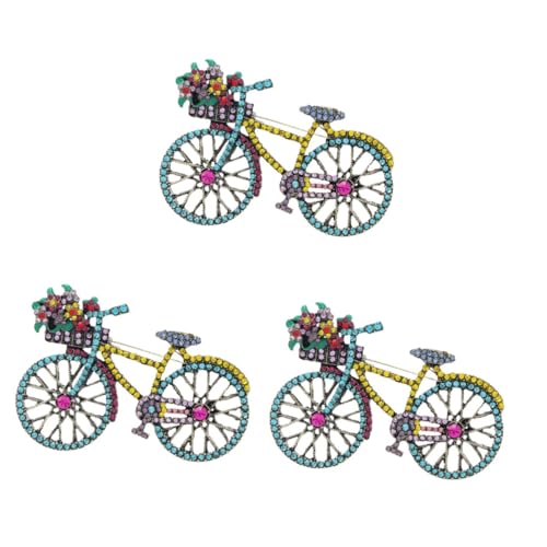 Beaupretty 3 Stück Fahrrad Brosche für Frauen mit Funkelnden Strasssteinen Modischer Metall Ansteckpin für Kleidung Mantel und Hut Sicher Haftend Rostbeständig und Leicht Stilvolles von Beaupretty
