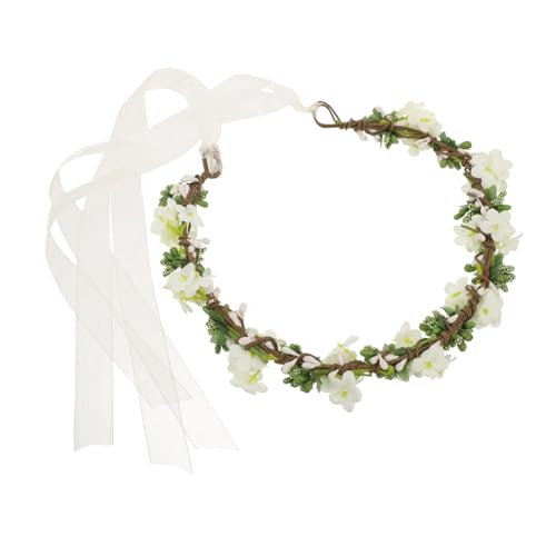 Beaupretty 3st Floraler Kopfschmuck Brautkranz Kopfbedeckungen Hochzeit Blumen Haarband Stirnband Mit Blumenkrone Haarschmuck Mori Weiß Mädchen von Beaupretty