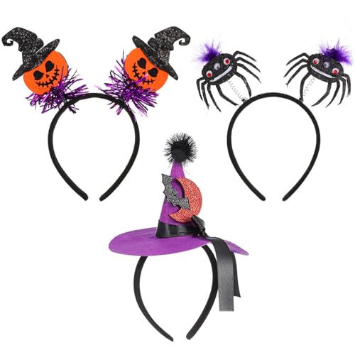 Beaupretty 3stücke Teiliges Halloween Haarschmuck Spaßige Und Charmante Party-stirnbänder Mit Spinnen Rotem Fledermaus-hut Und Kürbis- Für Teenager Beaupretty 3stücke Teiliges Halloween Haarschmuck Spaßige Und Charmante Party-stirnbänder Mit Spinnen Rotem Fledermaus-hut Und Kürbis- Für Teenager von Beaupretty