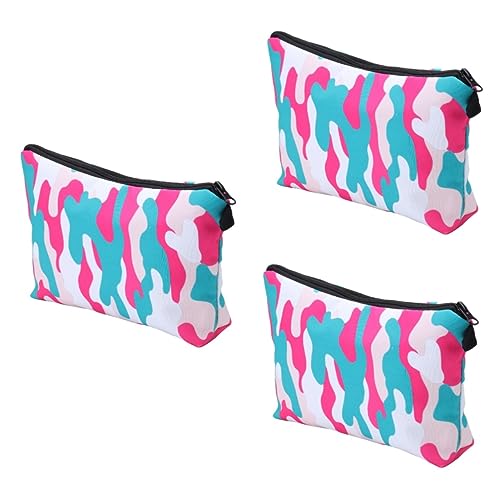 Beaupretty 3 Stück Lippenstift-Druck Tragbare Kosmetiktasche Reise-Mini-Kulturbeutel Clutches Für Frauen Schmuckständer Miss-Aufbewahrungstaschen Für Reisen Tarn-Kulturbeutel von Beaupretty