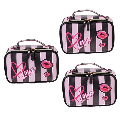 Beaupretty 3 STK Make-up-kulturbeutel Damen Aufbewahrungstasche Kosmetiktaschen Aus Leder Kulturbeutel Für Damen Schmuckorganisator Für Frauen Zarte Tasche Die Faulen Polyester Bilden Reisen von Beaupretty