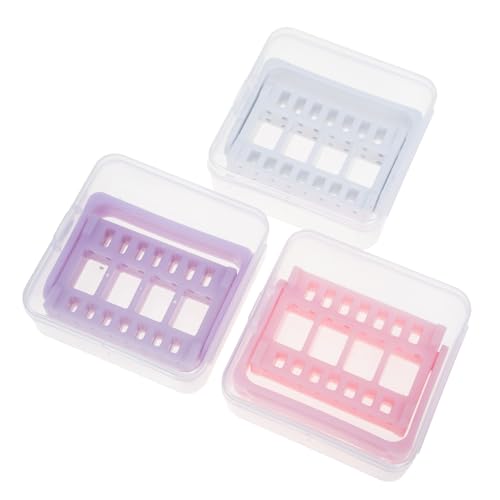 Beaupretty 3 Stück Nail Drill Bit Aufbewahrungsbox aus Robustem PP Material Staubdicht Kompakt und Leicht Praktischer Organizer für Nagelbohrer Schleifköpfe für Maniküre und Nageltechnik von Beaupretty