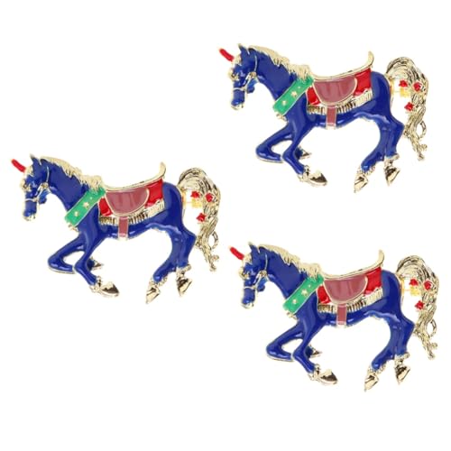 Beaupretty 3 Stück Pferdebrosche Tropfen Emaille Langlebige Anstecknadel Modisch für Kleidung Schals Rucksäcke Unisex Kreatives Tiermotiv von Beaupretty
