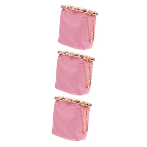 Beaupretty 3st Quadratische Lippenstiftschachtel Outdoor-dekor Halter Für Lipgloss-etui Reise-Lipgloss-Tasche Mini-Kosmetiktasche Lippenstift Für Frauen Clip Schaffell Reisen Schnalle Fall von Beaupretty