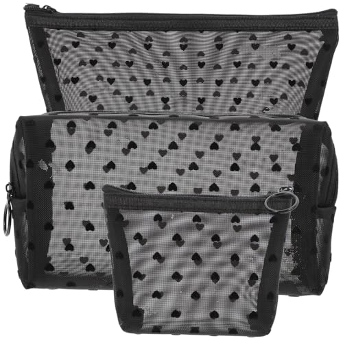 Beaupretty 3 Stück Reise Kosmetiktasche Teiliges Set Durchsichtige Tragbare Make Up und Waschbeutel mit Robustem Reißverschluss für Damen Leicht und Vielseitig Einsetzbar von Beaupretty