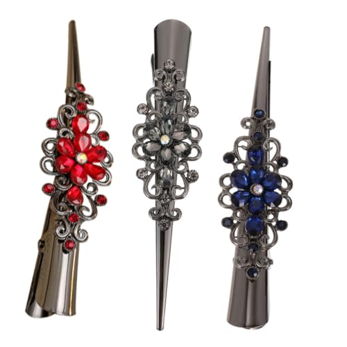 Beaupretty 3stücke Entenschnabelclips Haarstyling-haarklammer Retro Friseur-haarklammer Haarklammern Für Damen Haarzubehör von Beaupretty